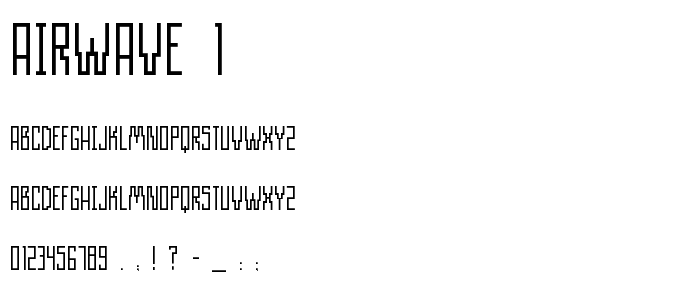 Airwave 1 font
